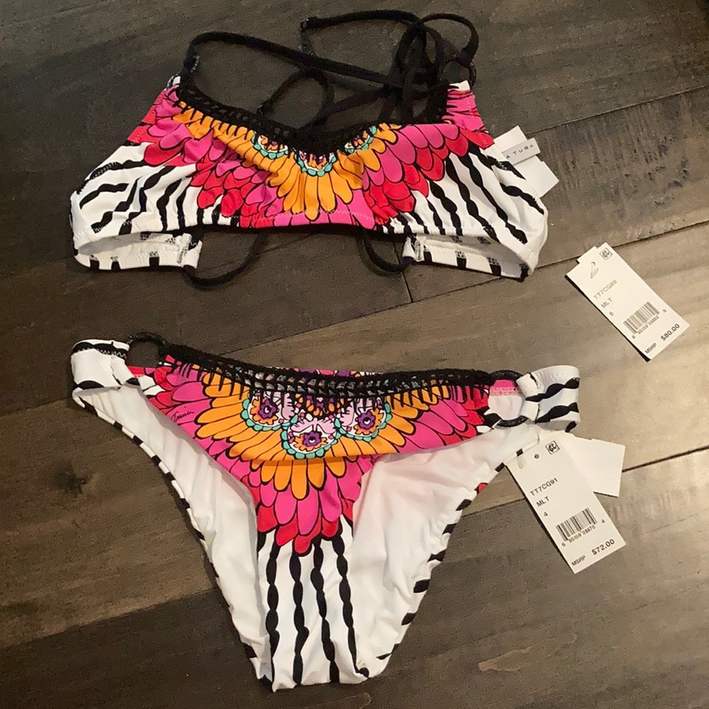 SOLD. Trina Turk cheeky bikini set